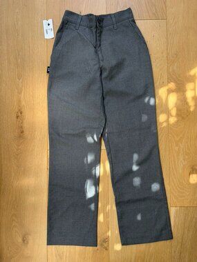 Top Marks School Uniform Pants (Gray) - Size: Youth 8 - NWT